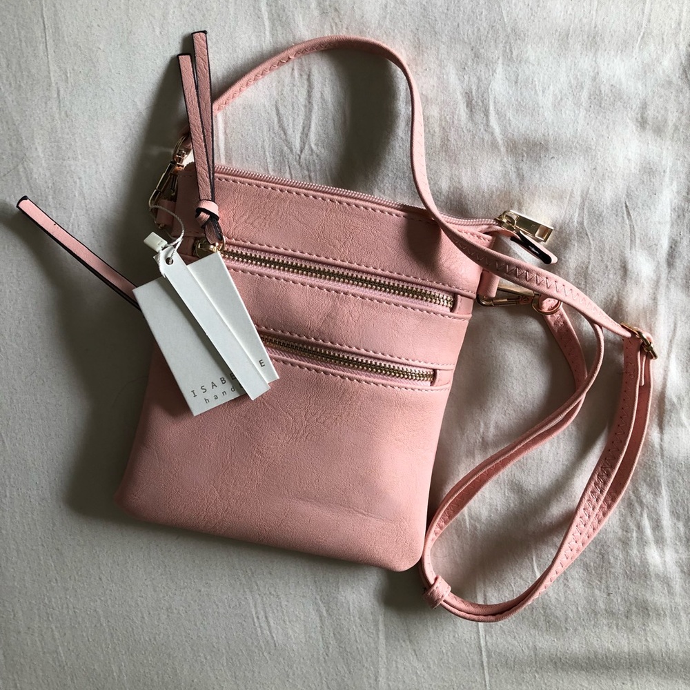 Blush Pink Small Crossbody Vegan Leather